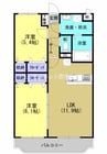 鹿児島本線/上伊集院駅 徒歩34分 2階 築15年 2LDKの間取り