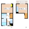 Sereo楠元A棟 1DKの間取り