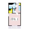 鹿児島市電１系統/新屋敷駅 徒歩4分 6階 築21年 1Kの間取り
