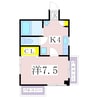 トップツリー 1Kの間取り