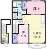 指宿枕崎線/宇宿駅 バス:13分:停歩5分 2階 築22年 2LDKの間取り