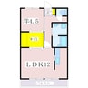 鹿児島市電２系統/工学部前駅 徒歩22分 3階 築39年 1LDKの間取り
