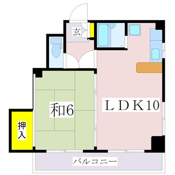 間取図 指宿枕崎線/谷山駅 徒歩6分 3階 築31年