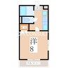 TWINビル 1Kの間取り