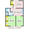 鹿児島市電１系統/笹貫駅 徒歩7分 1階 築35年 3DKの間取り