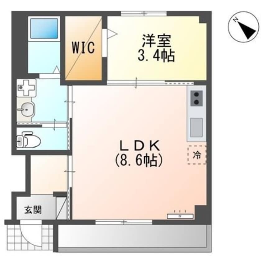 間取図 鹿児島市電１系統/二軒茶屋駅 徒歩13分 1階 築5年