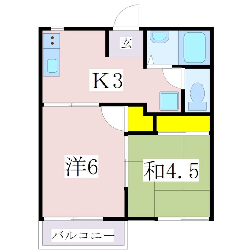 間取図 指宿枕崎線/宇宿駅 徒歩23分 2階 築41年