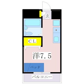 間取図 指宿枕崎線/谷山駅 徒歩11分 3階 築15年