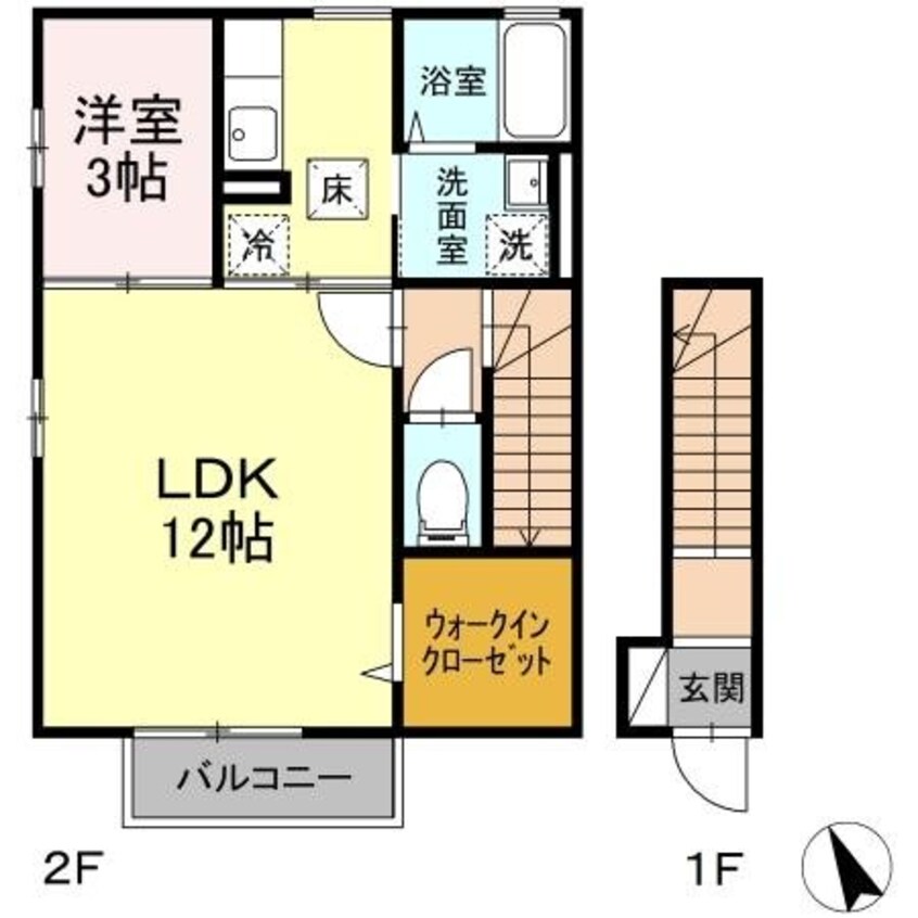 間取図 指宿枕崎線/宇宿駅 徒歩19分 2階 築17年