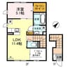 鹿児島市電１系統/笹貫駅 徒歩9分 1-2階 築9年 1LDKの間取り