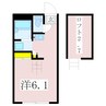 指宿枕崎線/谷山駅 バス:7分:停歩3分 2階 築26年 1Kの間取り
