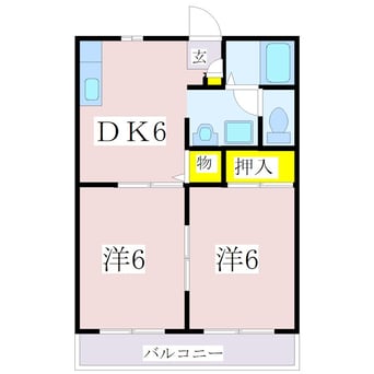 間取図 指宿枕崎線/喜入駅 徒歩21分 1階 築29年