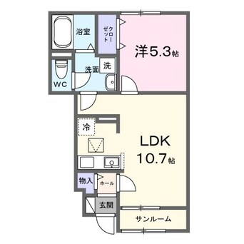 間取図 指宿枕崎線/坂之上駅 徒歩11分 1階 建築中