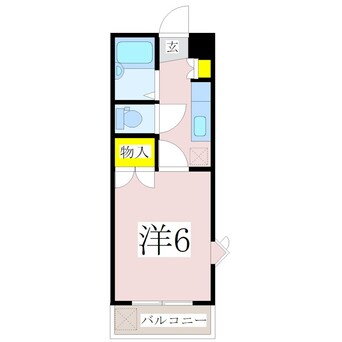 間取図 鹿児島市電１系統/騎射場駅 徒歩5分 2階 築29年