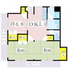 鹿児島市電１系統/鴨池駅 徒歩6分 3階 築38年 3DKの間取り