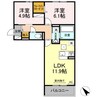 指宿枕崎線/谷山駅 徒歩15分 1階 築3年 2LDKの間取り