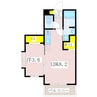 鹿児島市電１系統/谷山駅 徒歩12分 5階 1年未満 1LDKの間取り