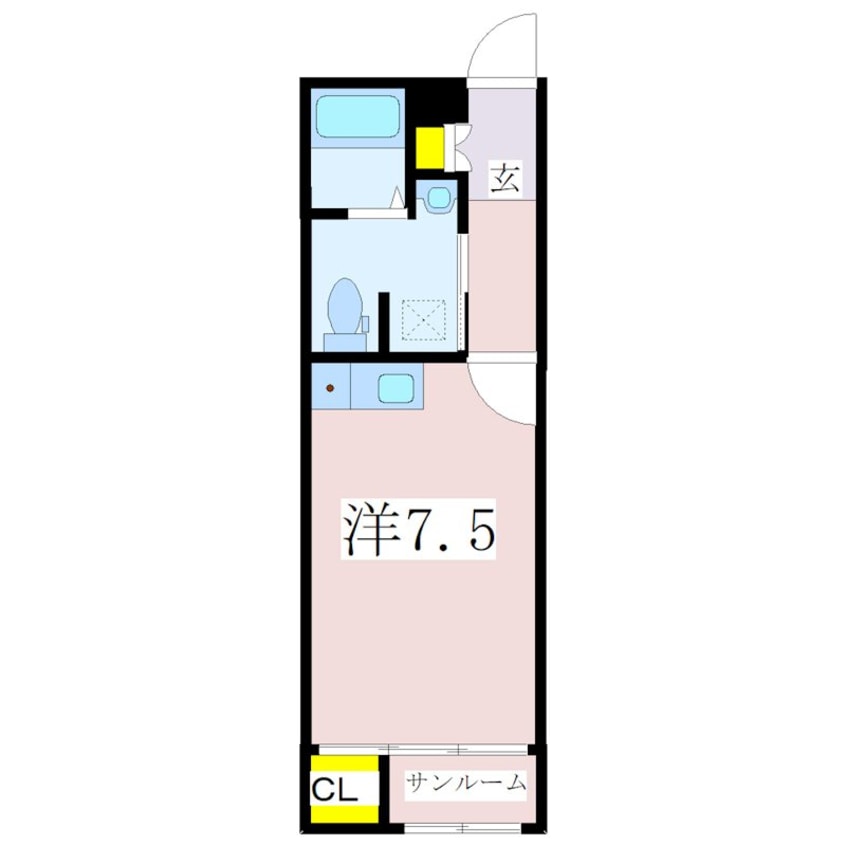 間取図 指宿枕崎線/谷山駅 徒歩4分 2階 築7年