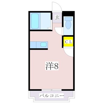 間取図 鹿児島市電１系統/谷山駅 徒歩4分 5階 築35年