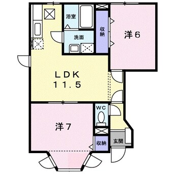 間取図 指宿枕崎線/宇宿駅 バス11分八洲団地入口下車:停歩3分 1階 築26年