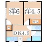 シティハイムことぶき 2DKの間取り