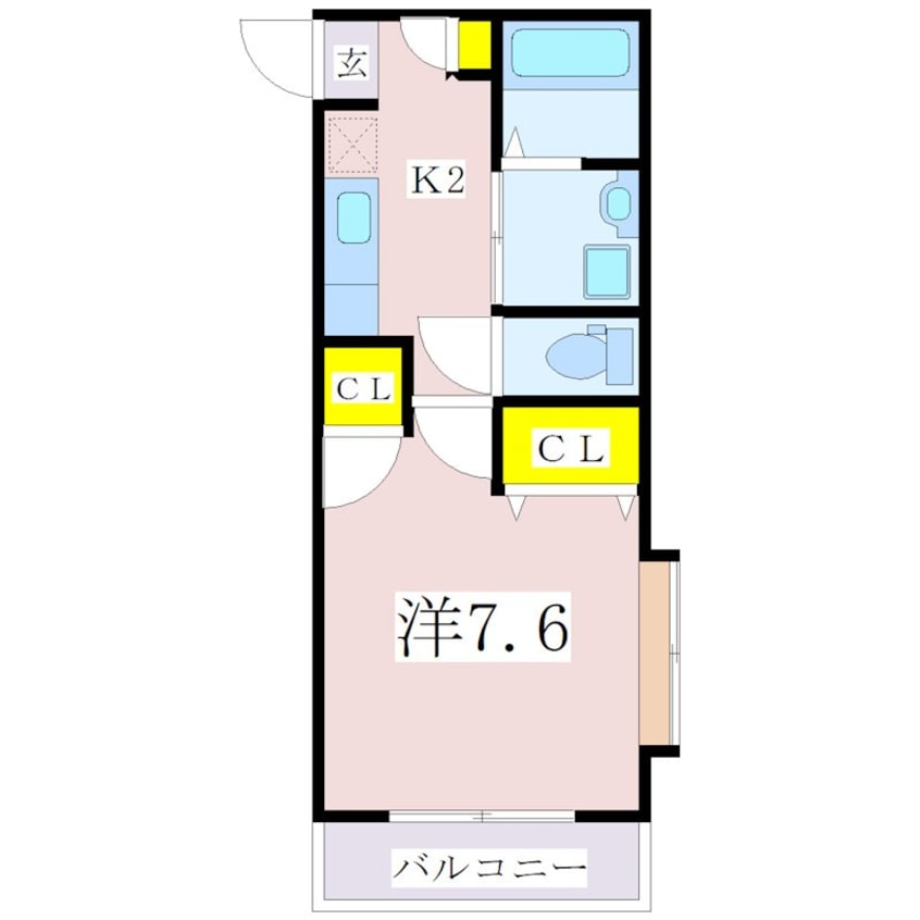 間取図 鹿児島市電１系統/谷山駅 徒歩6分 3階 築6年