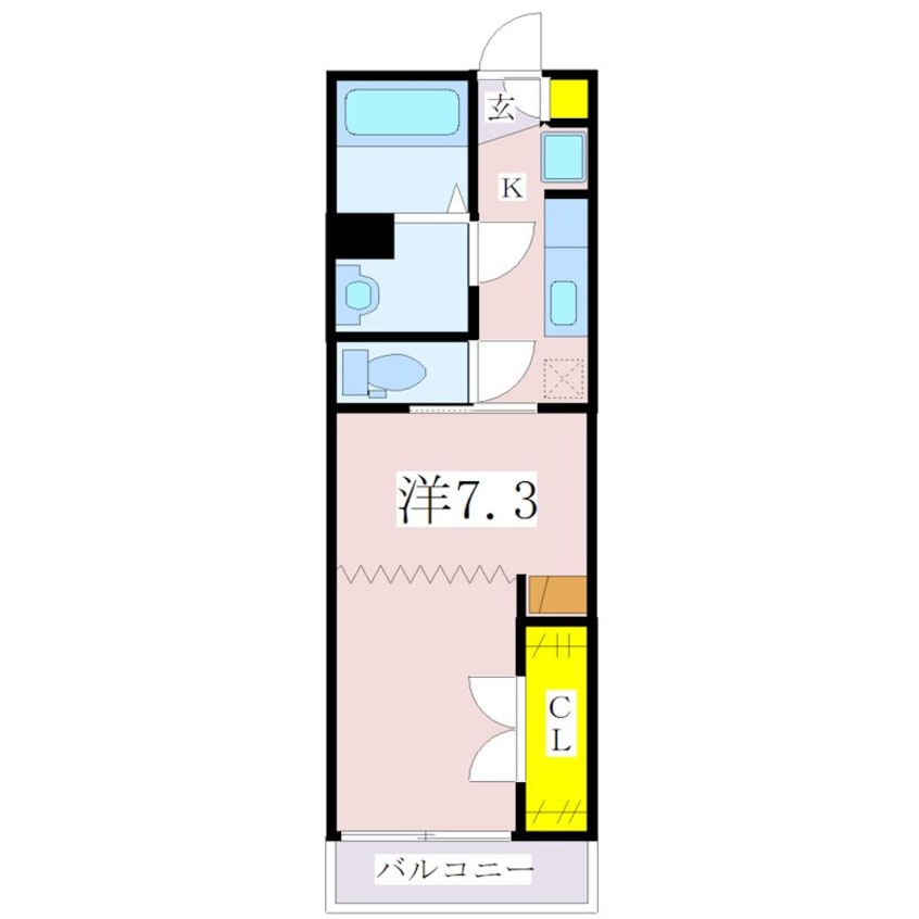 間取図 鹿児島市電１系統/騎射場駅 徒歩5分 2階 築10年