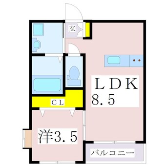 間取図 指宿枕崎線/谷山駅 徒歩9分 2階 建築中