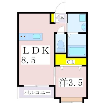 間取図 指宿枕崎線/谷山駅 徒歩9分 2階 建築中