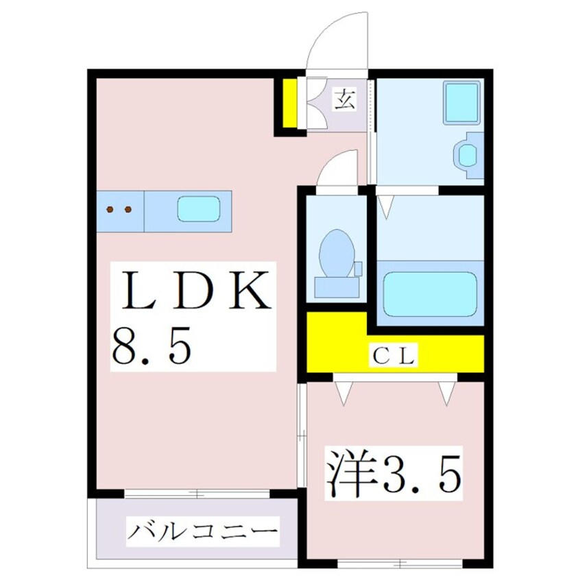 間取図 指宿枕崎線/谷山駅 徒歩9分 2階 建築中