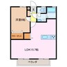 杉村ハイツ 1LDKの間取り