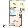 ヒルズ青山 2LDKの間取り