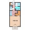 D-room希央台 1Kの間取り