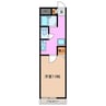 フラット立石B 1Kの間取り