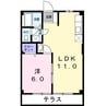サンプラザ 1LDKの間取り
