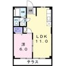 サンプラザ 1LDKの間取り