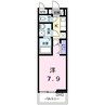 シャルマン 1Kの間取り