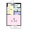 ハイツグレイス 1Kの間取り