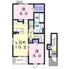 パルティール 2LDKの間取り