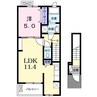 プレイスメゾンⅡ 1LDKの間取り