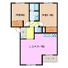 パルディアＨＭ 2LDKの間取り