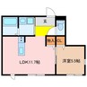othello Court　Ｂ棟 1LDKの間取り