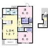ヴェラルーナ名張Ⅰ 2LDKの間取り