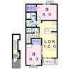 ヴィオラ　パッソⅥ 2LDKの間取り
