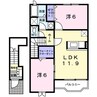 フレスクーラハウス 2LDKの間取り