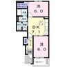 プランドールⅠ 2DKの間取り