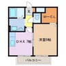 メゾン・ドレシャトー 1DKの間取り