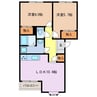 オークヒル 2LDKの間取り