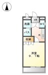 サンルーラル 1Kの間取り