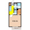 ウッズ　ヒル 1Kの間取り